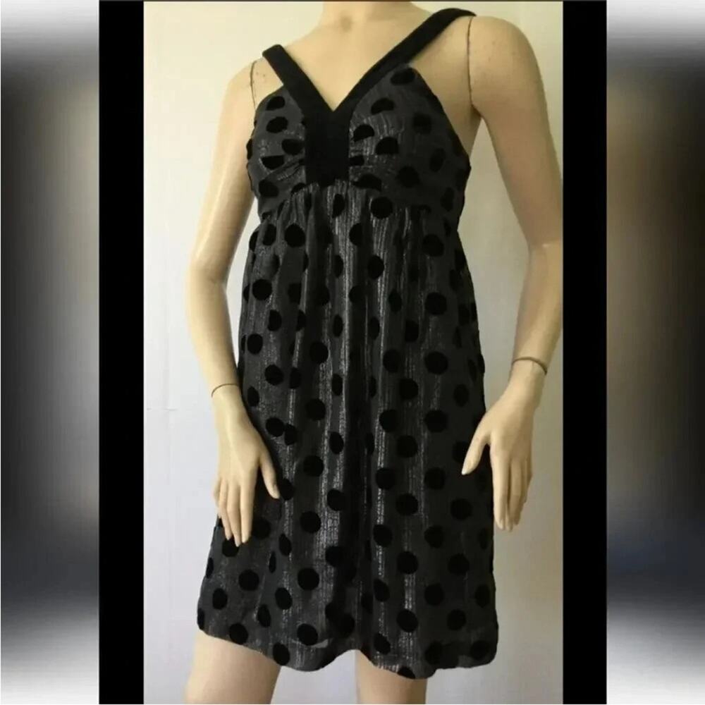 Milly of New York Elegant Black Polka Dot Dress